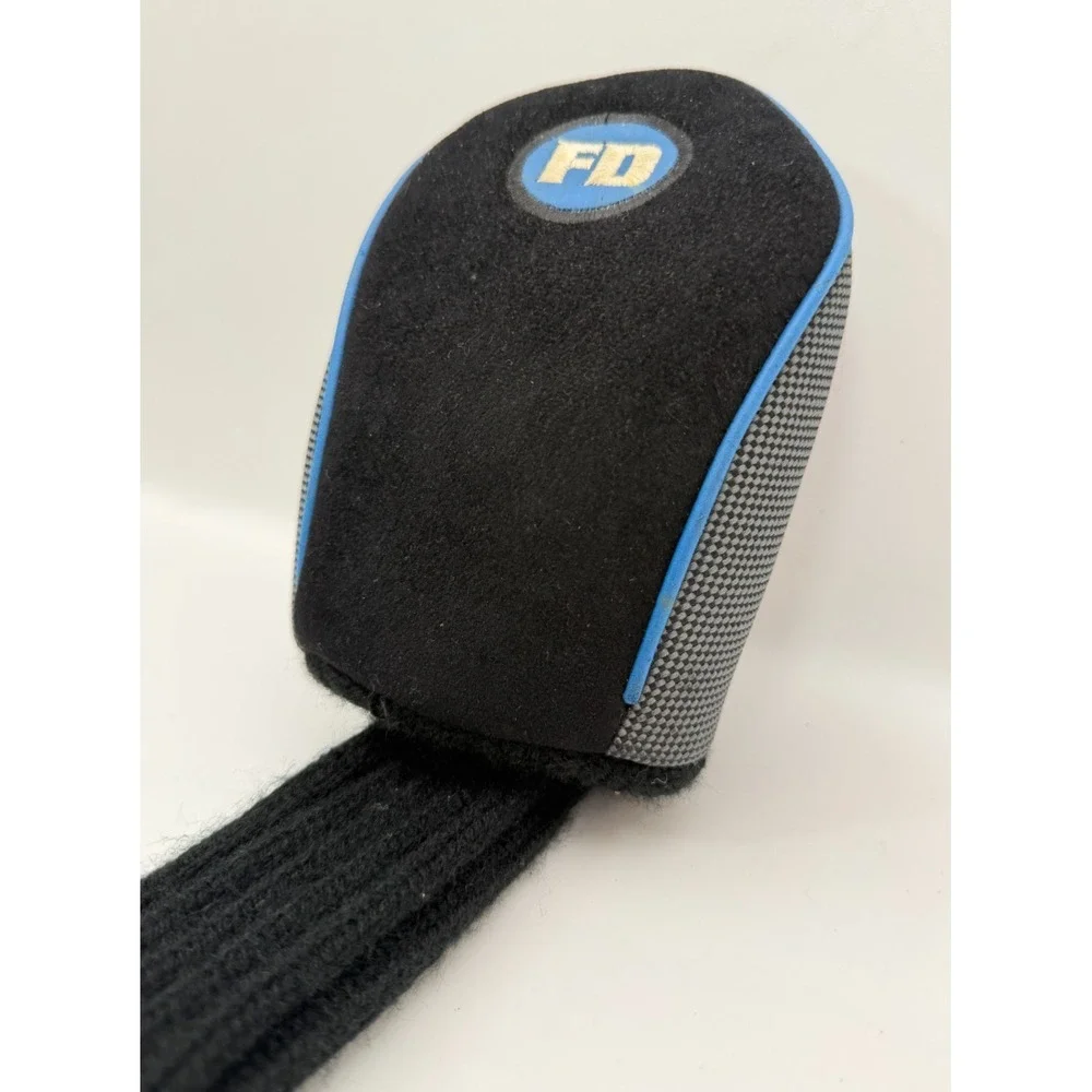 FD Fairway Driver Golf Club Headcover Black Grey Blue Trim Rib Knit Sock